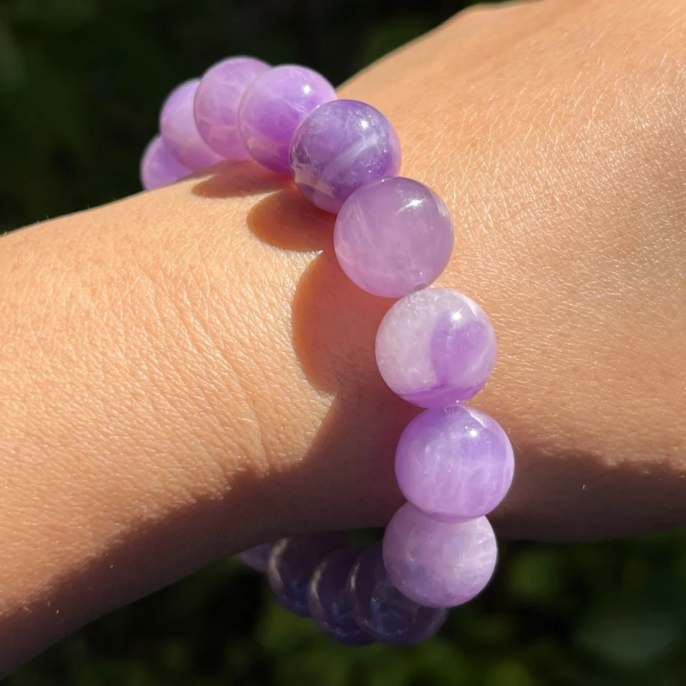 12mm stretchable‎ dream amethyst bracelet